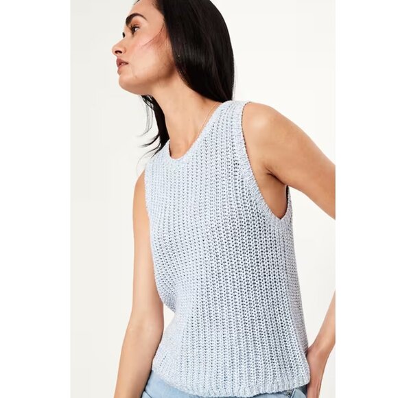 Old Navy Sleeveless Open-Stitch Sweater Tank Small - Picture 2 of 5